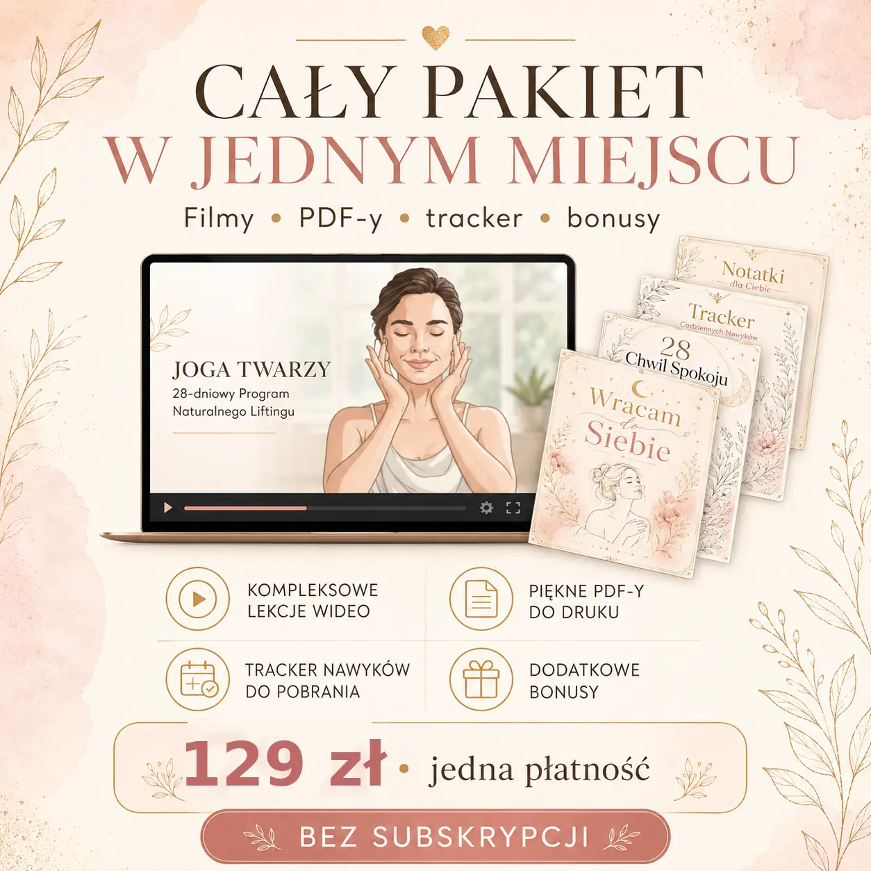 Zawartość pakietu Joga Twarzy 28 Dni